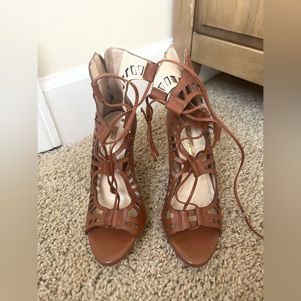 BCBGeneration lace up stilettos